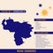 Venezuela - American Continent Countries. Covid-29, Corona Virus Map Infographic Vector Template EPS 10