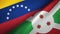 Venezuela and Burundi two flags textile cloth, fabric texture