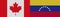 Venezuela and Canada Canadian Fabric Texture Flag
