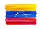 Venezuela colorful brush strokes painted flag.