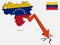 Venezuela economic crisis concept Vector illustration