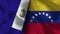 Venezuela and El Salvador Realistic Flag â€“ Fabric Texture Illustration