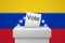 Venezuela election ballot box and voting paper. 3D Rendering