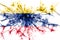 Venezuela fireworks sparkling flag. New Year 2019 and Christmas party concept.