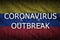 Venezuela flag and Coronavirus outbreak inscription. Covid-19 or 2019-nCov virus