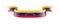 Venezuela flag in the form of wave ribbon.