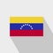 Venezuela flag Long Shadow design vector