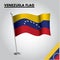 VENEZUELA flag National flag of VENEZUELA on a pole