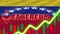 Venezuela Flag with Neon Light Effect Ethereum Coin Logo Radial Blur Effect Fabric 3D Illustration