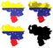 Venezuela flag over map
