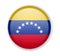 Venezuela flag round bright icon on a white background