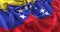 Venezuela Flag Ruffled Beautifully Waving Macro Close-Up Shot