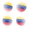 Venezuela halftone flag set patriotic vector.