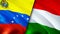 Venezuela and Hungary flags. 3D Waving flag design. Venezuela Hungary flag, picture, wallpaper. Venezuela vs Hungary image,3D