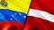 Venezuela and Latvia flags. 3D Waving flag design. Venezuela Latvia flag, picture, wallpaper. Venezuela vs Latvia image,3D