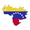 Venezuela Map Flag,Venezuela Map with Flag Vector