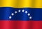 venezuela national flag 3d illustration close up view