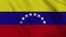 Venezuela national flag close up waving video animation