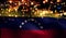 Venezuela National Flag Light Night Bokeh Abstract Background