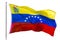 Venezuela national flag waving in the studio