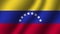 Venezuela national wavy flag vector illustration