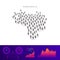 Venezuela people map. Detailed vector silhouette. Mixed crowd of men and women. Population infographic elements