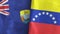 Venezuela and Saint Helena two flags textile cloth 3D rendering
