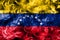 Venezuela smoke flag on a black background