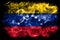 Venezuela smoke flag on a black background