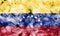 Venezuela smoke flag isolated on a white background.