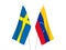 Venezuela and Sweden flags