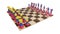 Venezuela and USA conflict. Chess concept. Isolated 3d illustration