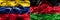 Venezuela vs Malawi colorful concept smoke flags placed side by side.