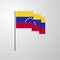 Venezuela waving Flag creative background