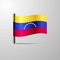 Venezuela waving Shiny Flag design vector