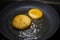 Venezuelan arepas recipe. Frying in a pan with oil