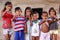 Venezuelan children showing thumbs up