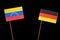 Venezuelan flag with German flag on black