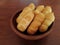 Venezuelan tequenos traditional fried cheese sticks on dish