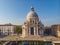 Venice from above with drone, Aerial drone photo of iconic and unique Saint Mark`s square or Piazza San Marco featuring