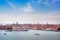 Venice aerial view, Grand Canal and santa Maria della Salute chu