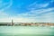 Venice aerial view, Piazza San Marco with Campanile and Doge Palace. Italy