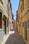 Venice alley, buildings and houses facades, nobody in Italy