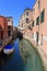 VENICE - APRIL 10, 2017: The view on Canal in Venice, on April 1