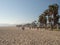 Venice Beach promenade, ocean walk, sunset, Los Angels, California, USA people gathering for music