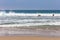 Venice beach, Surfers going to surf, ocean sea waves