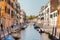 Venice, beautiful romantic italian city on sea with great canal and gondolas