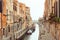 Venice, beautiful romantic italian city on sea with great canal and gondolas