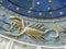 Venice blue zodiac clock details
