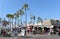 VENICE, CALIFORNIA - 17 FEB 2020: Jâ€™s Rentals and shops at Windward Avenue and the boardwalk at the popular Southern California